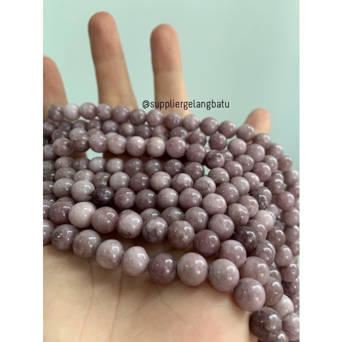 light PURPLE AMAZONITE 8mm ungu tosca premium bead stone handmade DIY