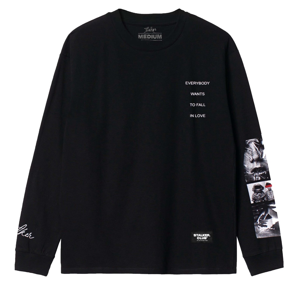 Stalker Longsleeve / Kaos Lengan Panjang - Everybody Black