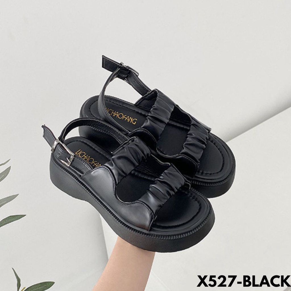 SANDAL WEDGES WANITA MUDAH DIPAKAI GA RIBET IMPORT BAHAN PU BERKUALITAS 527