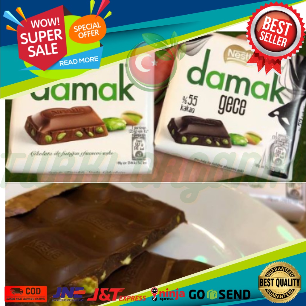 COKLAT DAMAK ASLI TURKEY CHOCHOLATE NETSLE PREMIUM TURKI COKELAT NIKMAT DAN ENAK