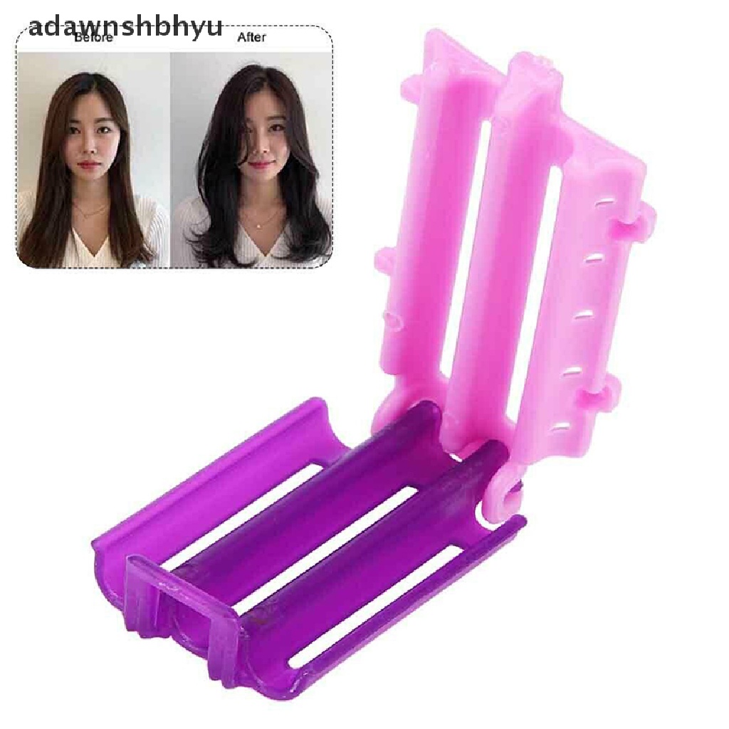 Adawnshbhyu 45pcs Rol Rambut Akar Berbulu Klem Gelombang Perm Batang DIY Jagung Klip Kerut ID