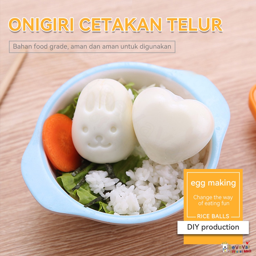 Mumystation Cetakan Nasi Telur Rebus Kelinci Beruang Egg Mold Shape Cetakan Bento Telur