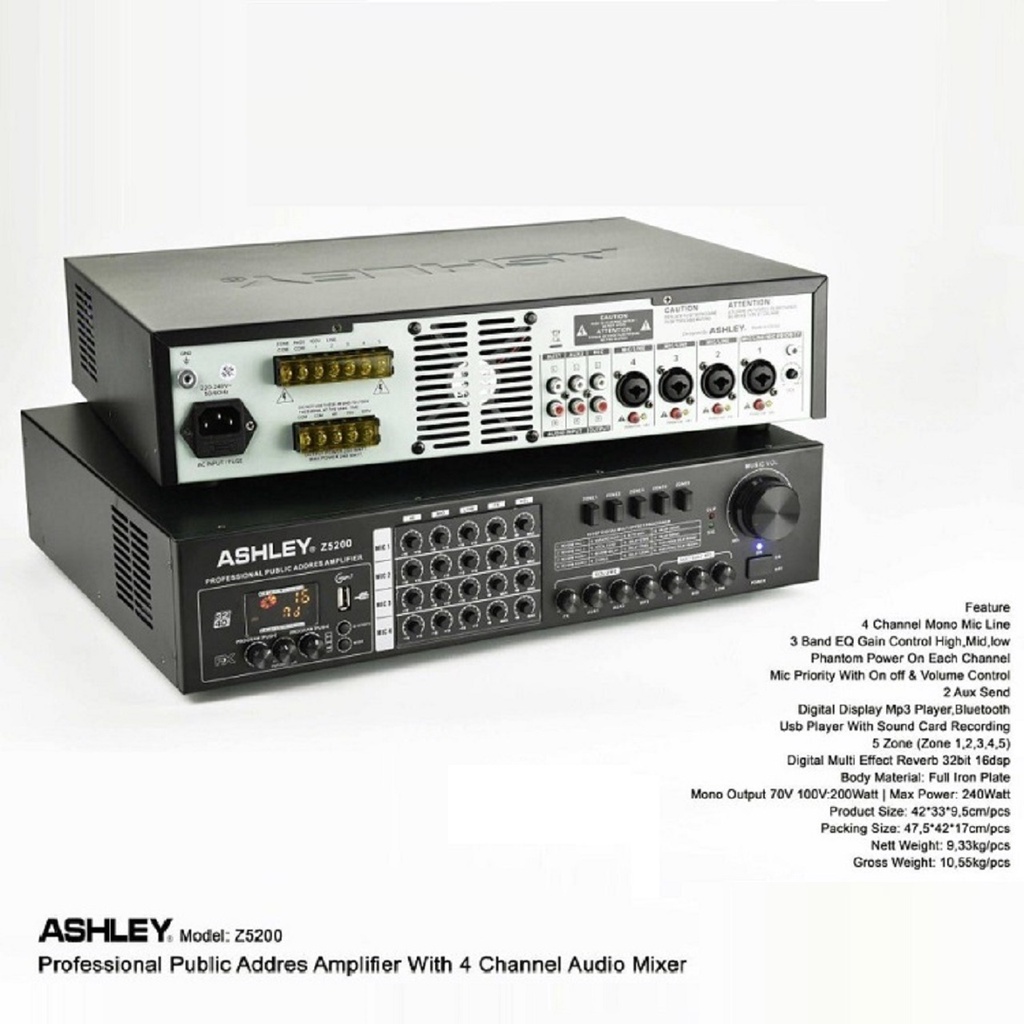 POWER AMPLIFIER ASHLEY Z5200 Z 5200 ORIGINAL