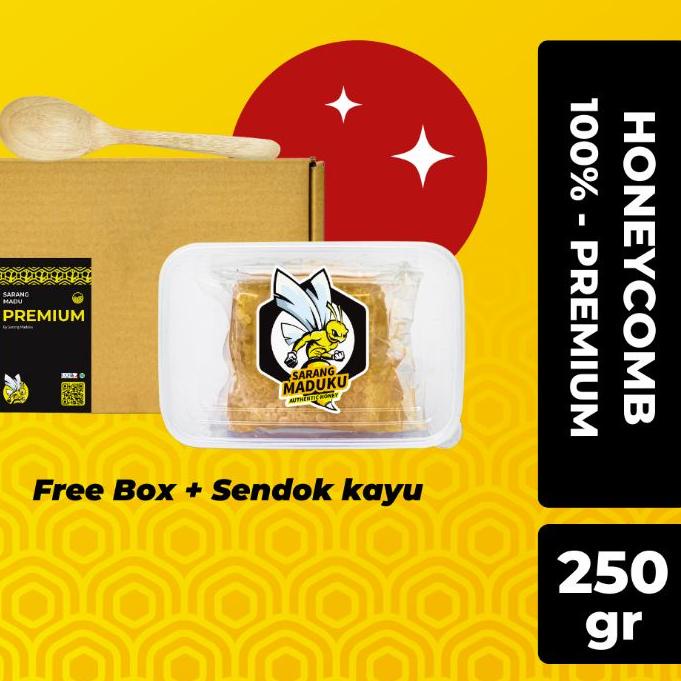 

11.11✔️Sarang Maduku - Madu Sarang Asli Honeycomb 250gr Premium 100% Raw Honey|SQ4