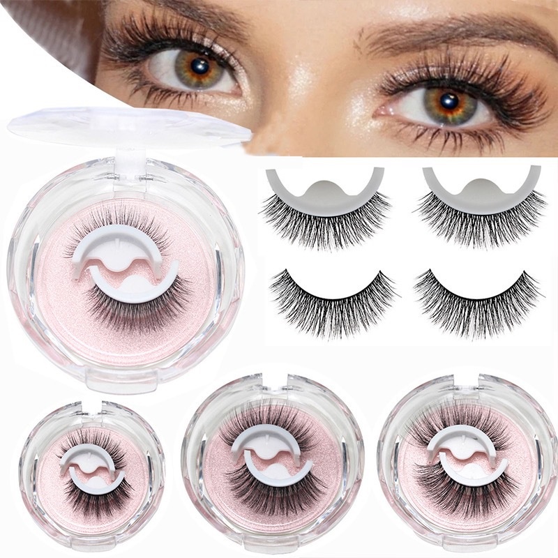 MAANGE Tanpa Lem Bulu Mata Palsu Alami 3D Tanpa Lem Kecantikan Ekstensi Berperekat No Need Glue Reusable Self Adhesive Eyelashes7328