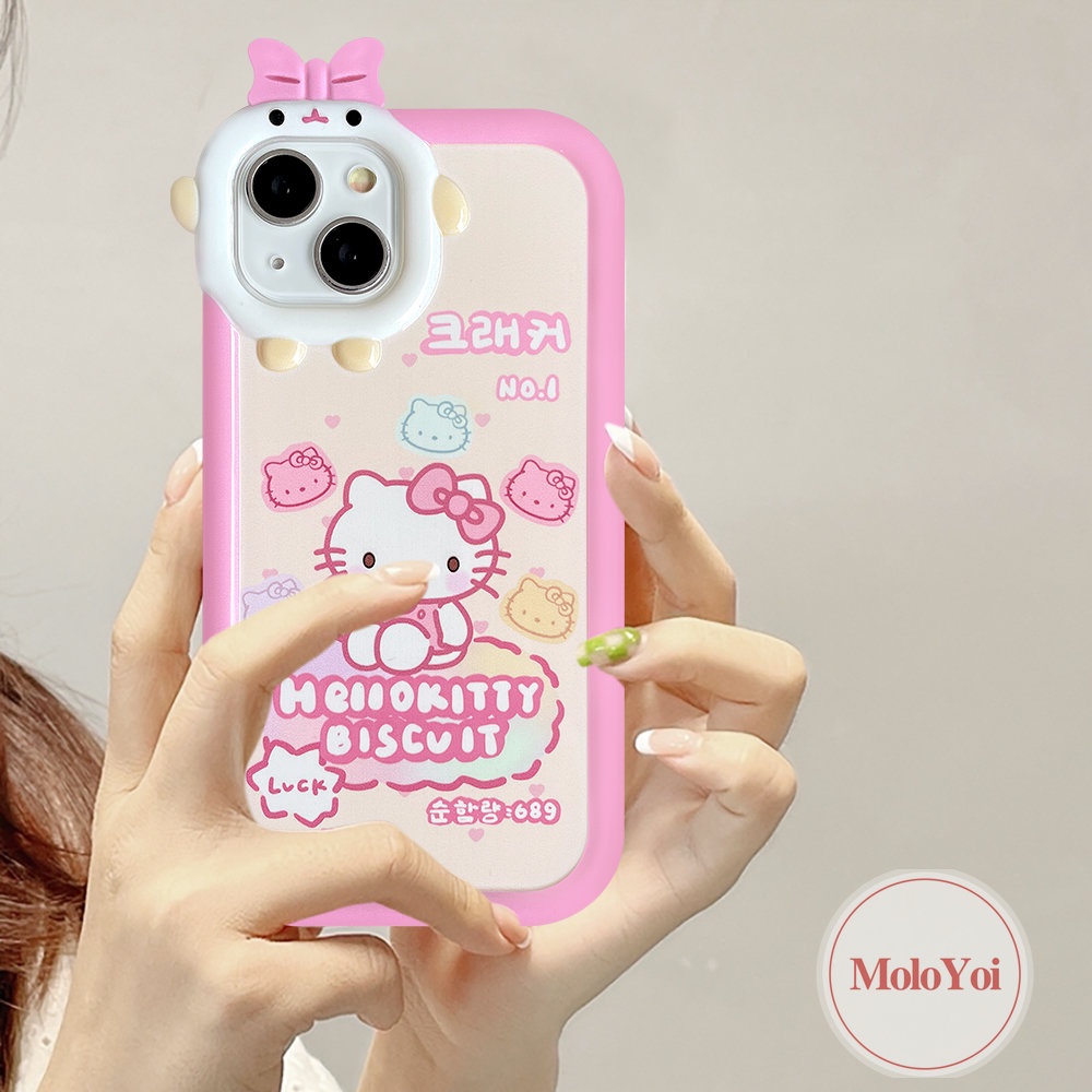 Soft Case Motif Kartun Hello Kitty 3D Untuk iPhone 11 14 12 13 Pro MAX 6 6s 7 8 14 Plus XR X XS MAX SE 2020