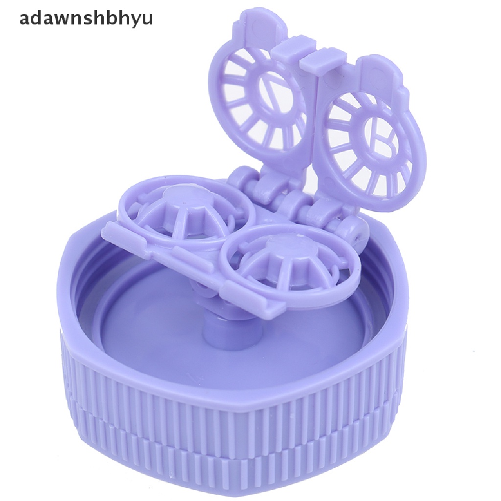 Adawnshbhyu 1X Portable Contact Lens Cleaner Case Kotak Rotasi Manual Pencuci Pembersih Travel ID