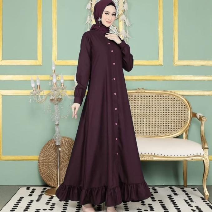 Gamis Polos Terbaru Original Bahan Toyobo Premium/Gamis Pesta/Terlaris