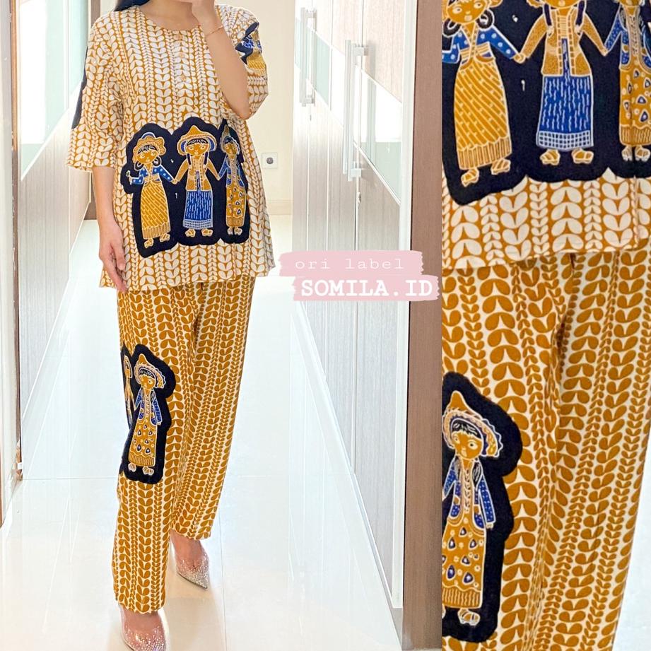Stok Terbatas GROSIR KULOT ONE SET TERBARU BUSUI JUMBO RC ASMARA LENGAN 7/8 PANJANG PIYAMA BATIK BU 