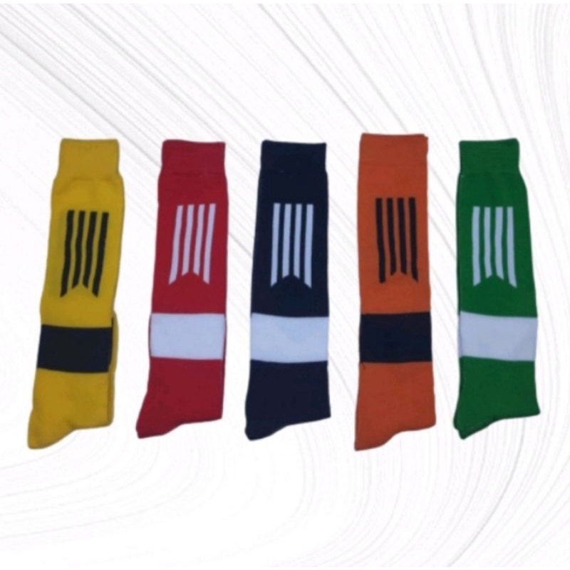 kaos kaki bola PUTSAL panjang selutut pria dewasa motif garis garis