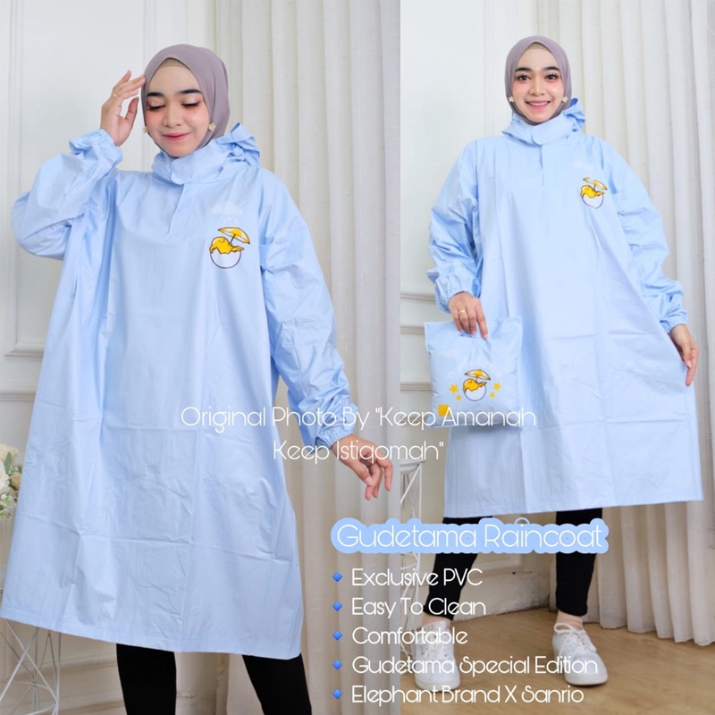 FELWINSHOP Jas Hujan Raincoat Terusan Dewasa GUDETAMA Lucu Imut