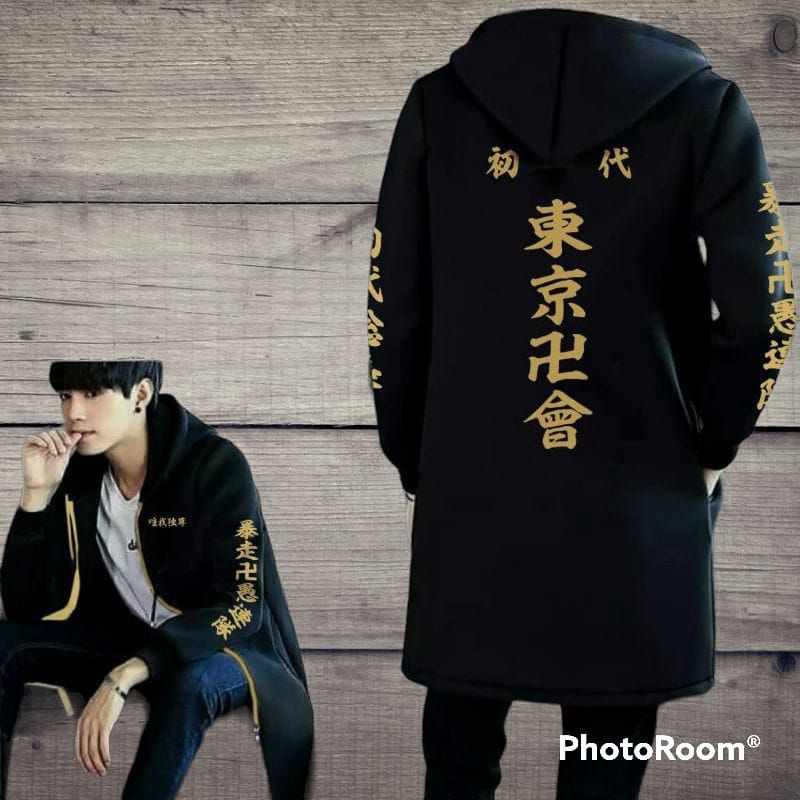 JUBAH SWEATER HOODIE ANAK COSPLAY PRIA WANITA TOKYO REVENGERS TOUMAN MANJI MIKEY STYLE MURAH KEREN L