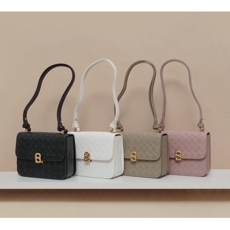 AUDREY MONOGRAM BAG BUTTONSCARVES