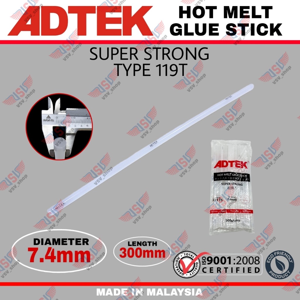 GLUE STICK KECIL LEM BAKAR ISI GLUE GUN LEM STIK 7.4MM 500gr ADTEK