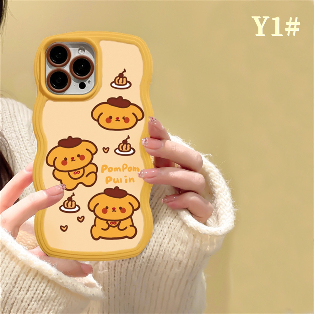 Casing Kartun Untuk Iphone14 14 14 Pro MAX 11PRO 11PRO Max12 12 Pro 12 Pro MAX iPhone 13 Pro MAX X XR XS Max6 6S 7 8 Plus Se2020 Pom Pom Purin Dan Pochacco Wave Edge Casing TPU