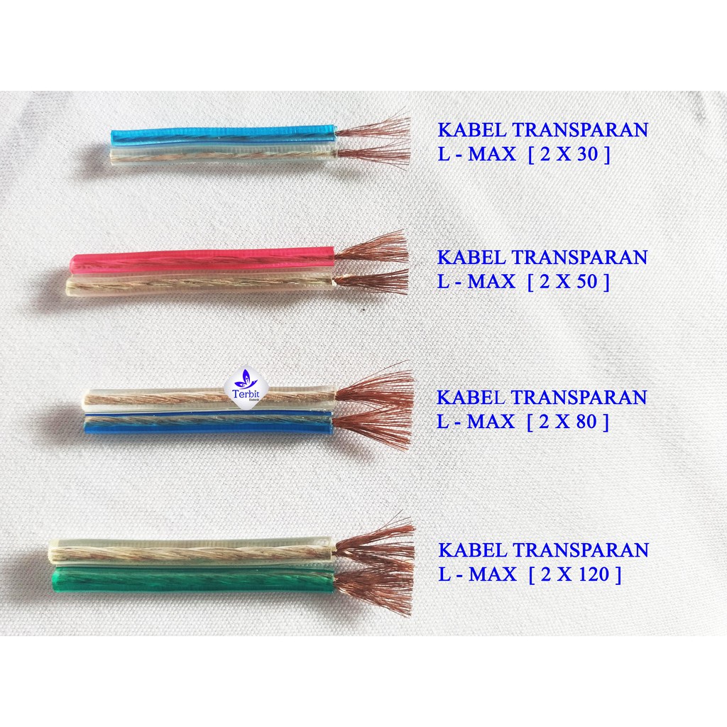 Kabel Serabut Transparan 2x30 2x50 2x80 2x120 Harga Per Roll Hakamitsu Kabel Transparan Per Meter Meteran