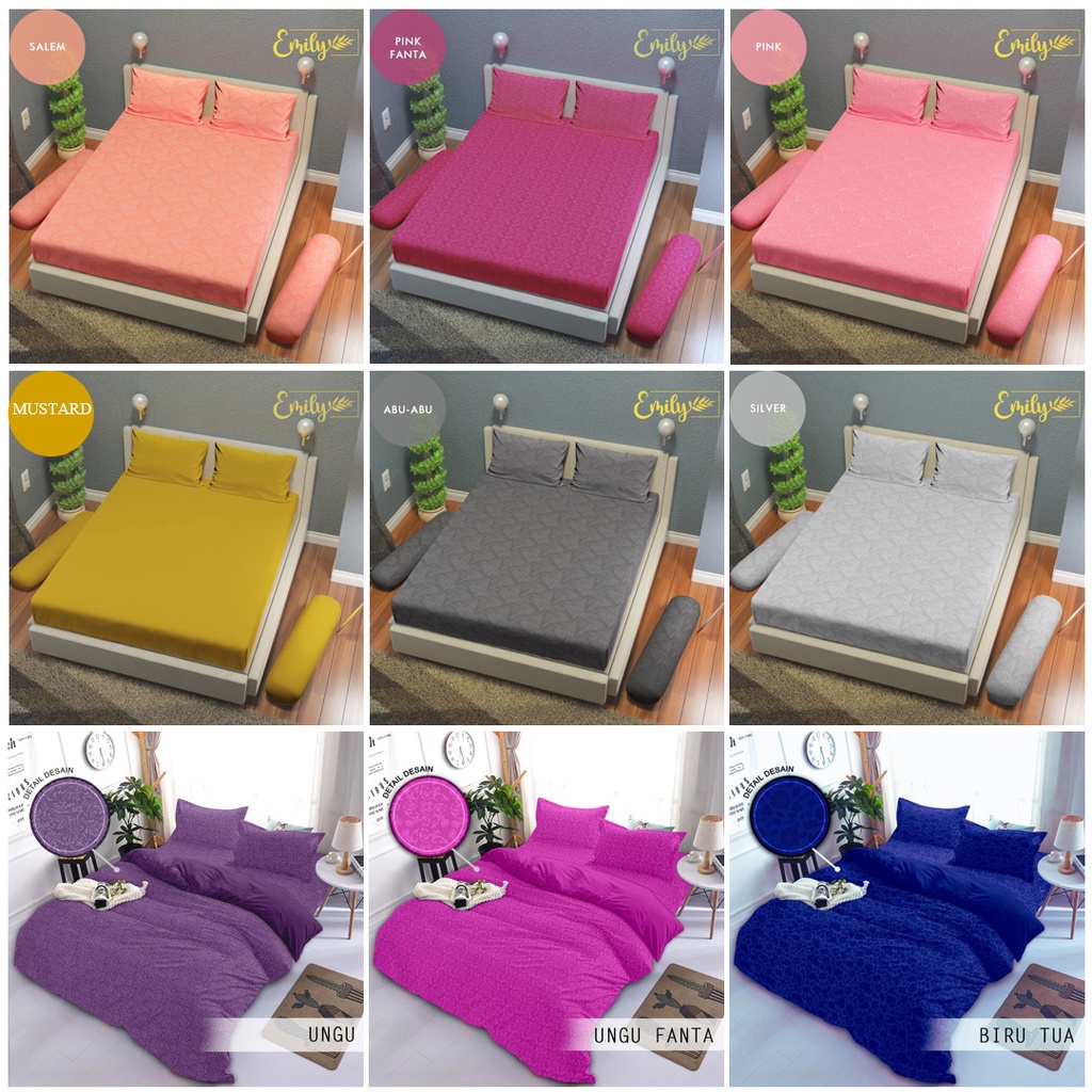 SPREI KATUN EMBOS POLOS Kualitas No 1 Shopee Ukuran 180x200 160x200 120x200 KING QUEEN SINGLE DOUBLE