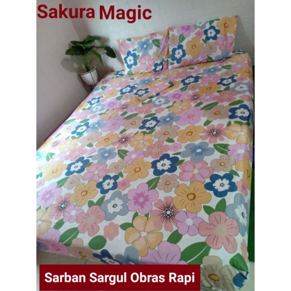 Seprei Homemade Aestetic Motif Sakura Magic Bunga 100,110,169,180,200 Terlaris