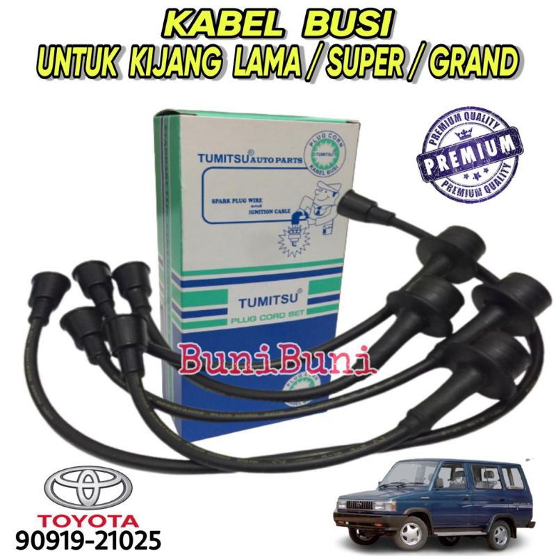 KABEL BUSI Koil Mobil KIJANG LAMA 4K / SUPER 5K / GRAND &amp; KAPSUL NON EFI (1 SET)