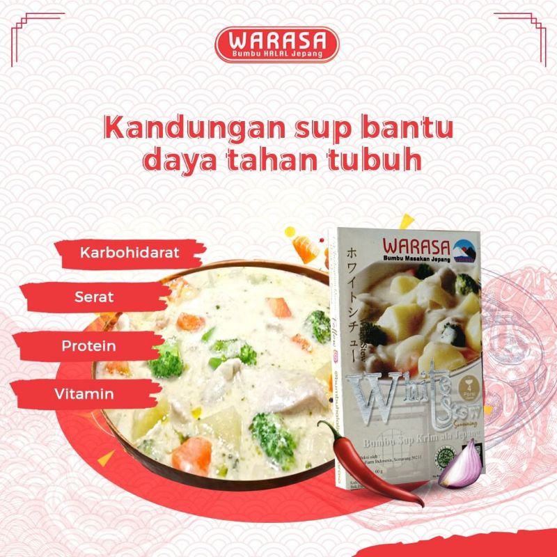 Warasa White Stew (Bumbu Sup Krim ala Jepang)