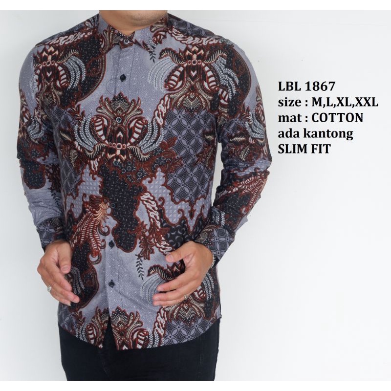 KEMEJA BATIK L | BATIK PRIA | BATIK COWOK || BATIK SLIMFIT | KEMEJA SLIMFIT | BATIK ORIGINAL