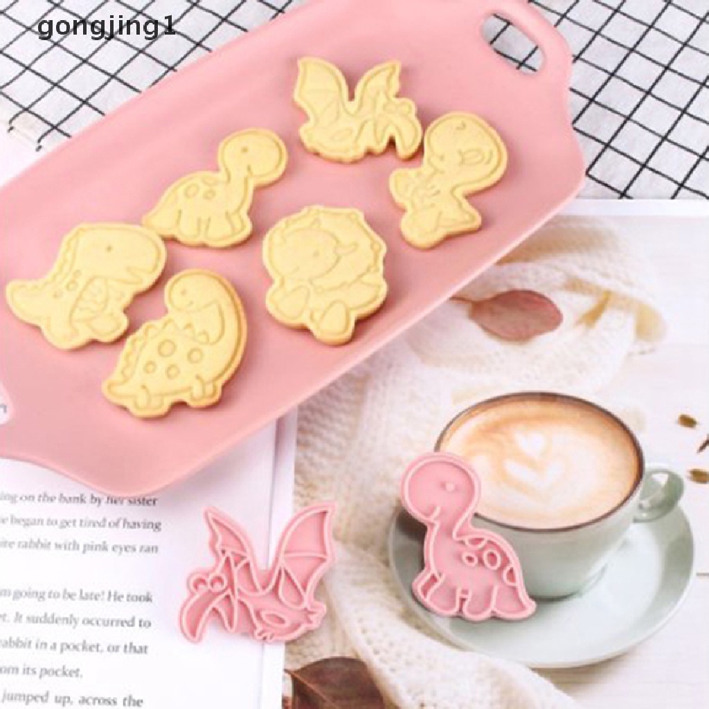 Ggg 4 Pcs Cetakan Kue Kering Cetakan Kartun Cutter Biskuit Cetakan Dinosaurus Lucu Alat Baking ID