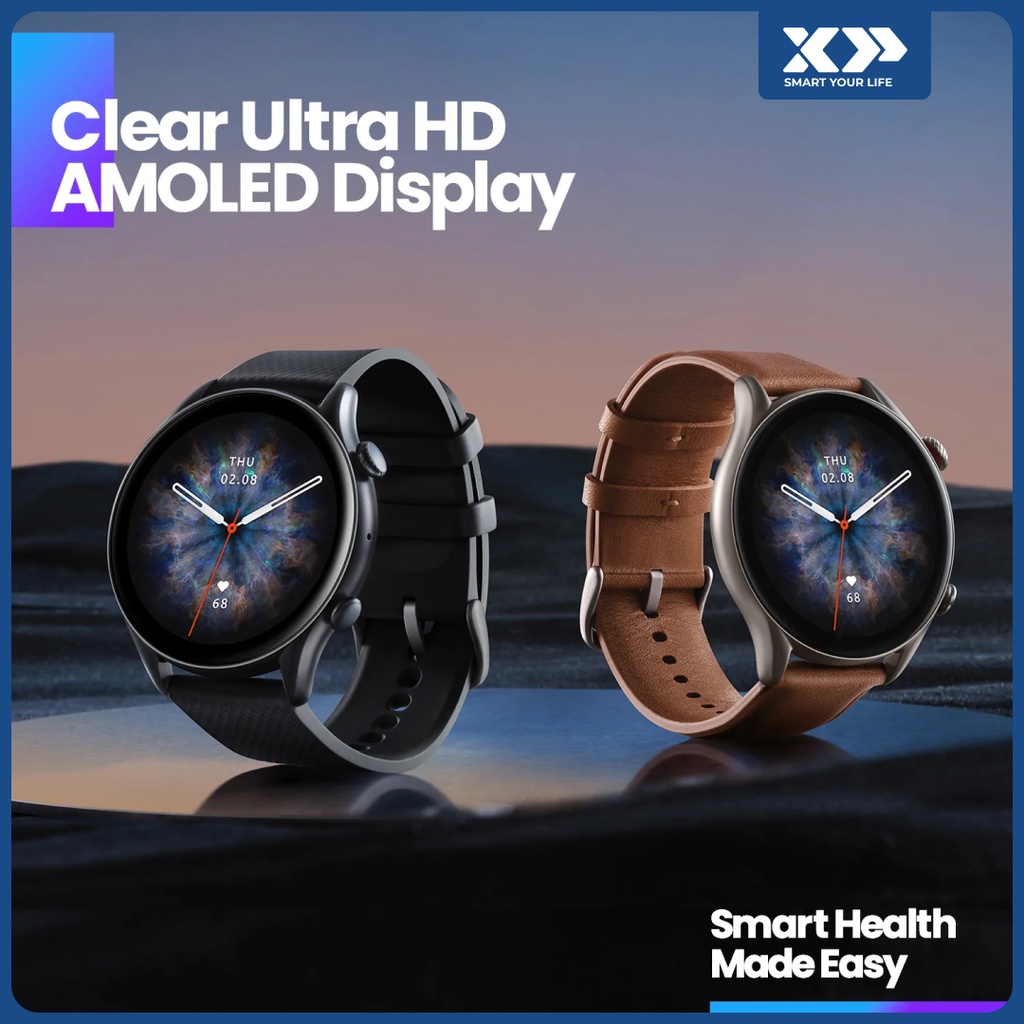 Amazfit GTR 3 Pro Smartwatch Bluetooth Calls SpO2 Fashion Business Watch - Garansi Resmi