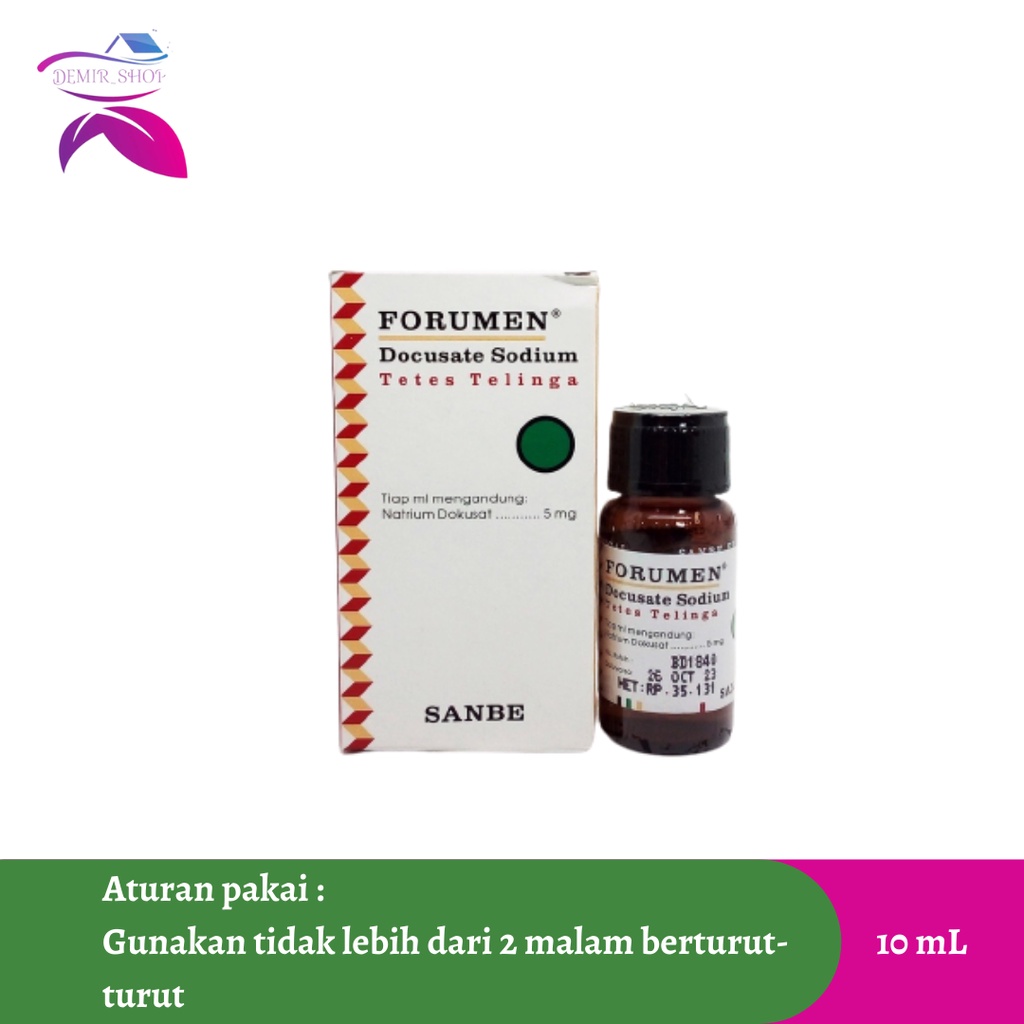 Forumen Tetes Telinga 10 mL Cairan Pembersh Kotoran Telinga