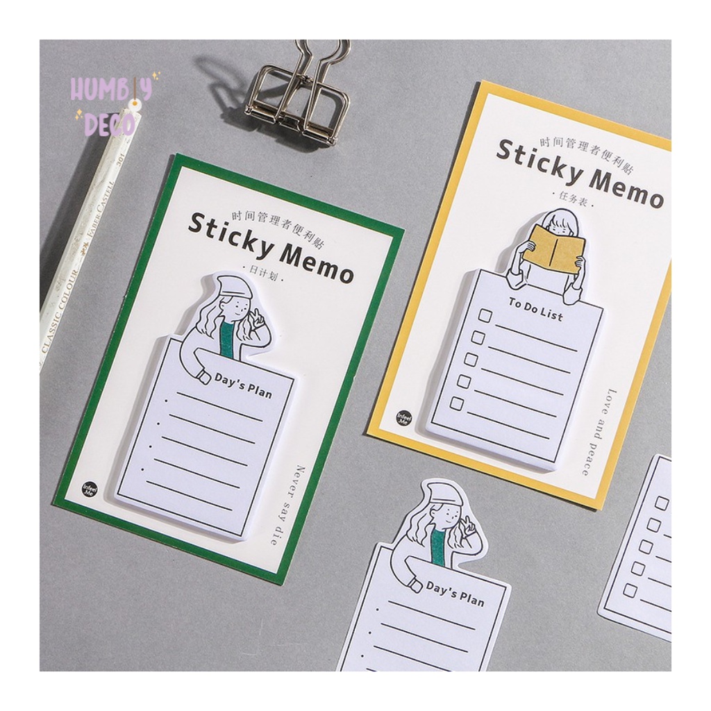 

Korean Style Cute Animation Sticky Memo Notes Planner | Sticky Memo Pengingat Korea Style