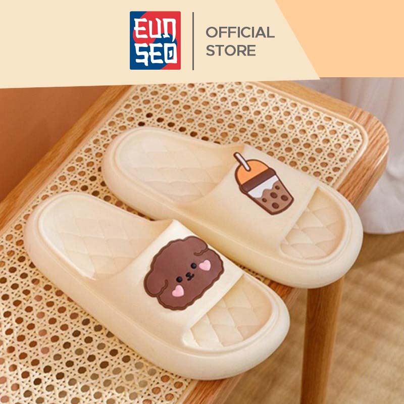 EUNSEO Sandal Wanita Fashion Korea Empuk Boba Sheep Women Slippers