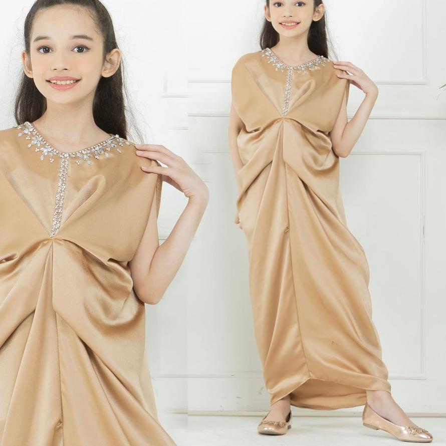 국 Dress muslim anak remaja / Kaftan TRIANA KID / Kaftan anak abg tanggung/ gamis lebaran anak / KAFT