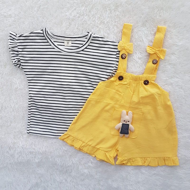 Setelan Bunny Overall set