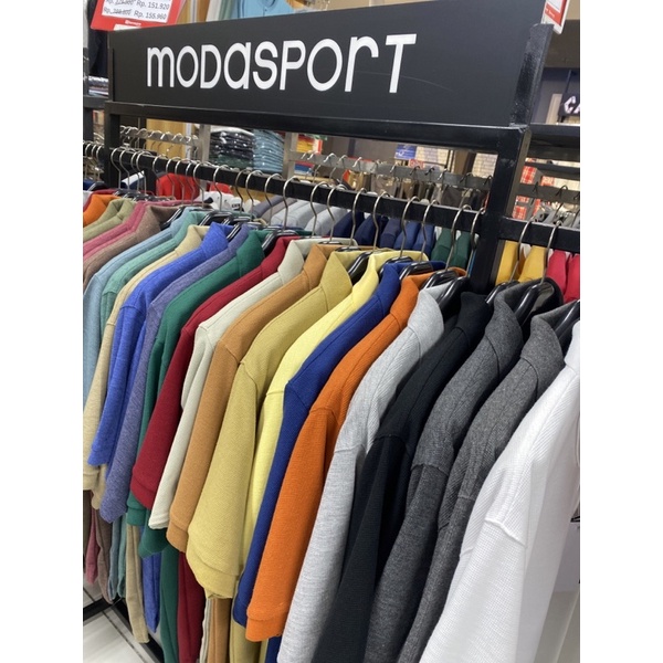 MODASPORT kaos kerah polos pendek