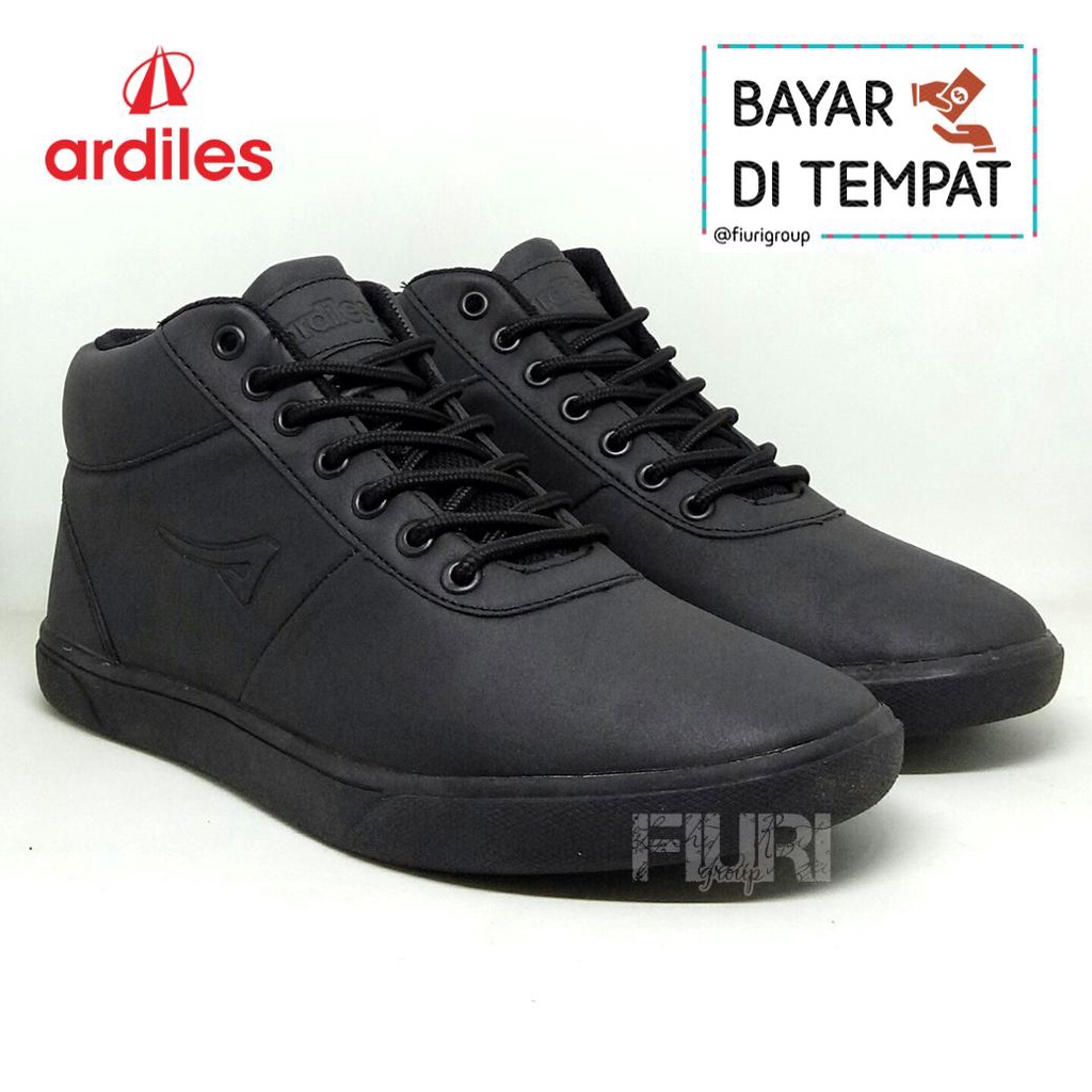 FIURI - Ardiles - SEPDOZ 38-43 Full Hitam - Sepatu Casual Pria - Sepatu Boots Pria - Sepatu Ankle Bo