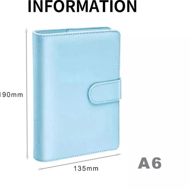 

Jangan Ragu Order A6 Binder Kulit PU Ring 6 Magnet Snap HIRO``
