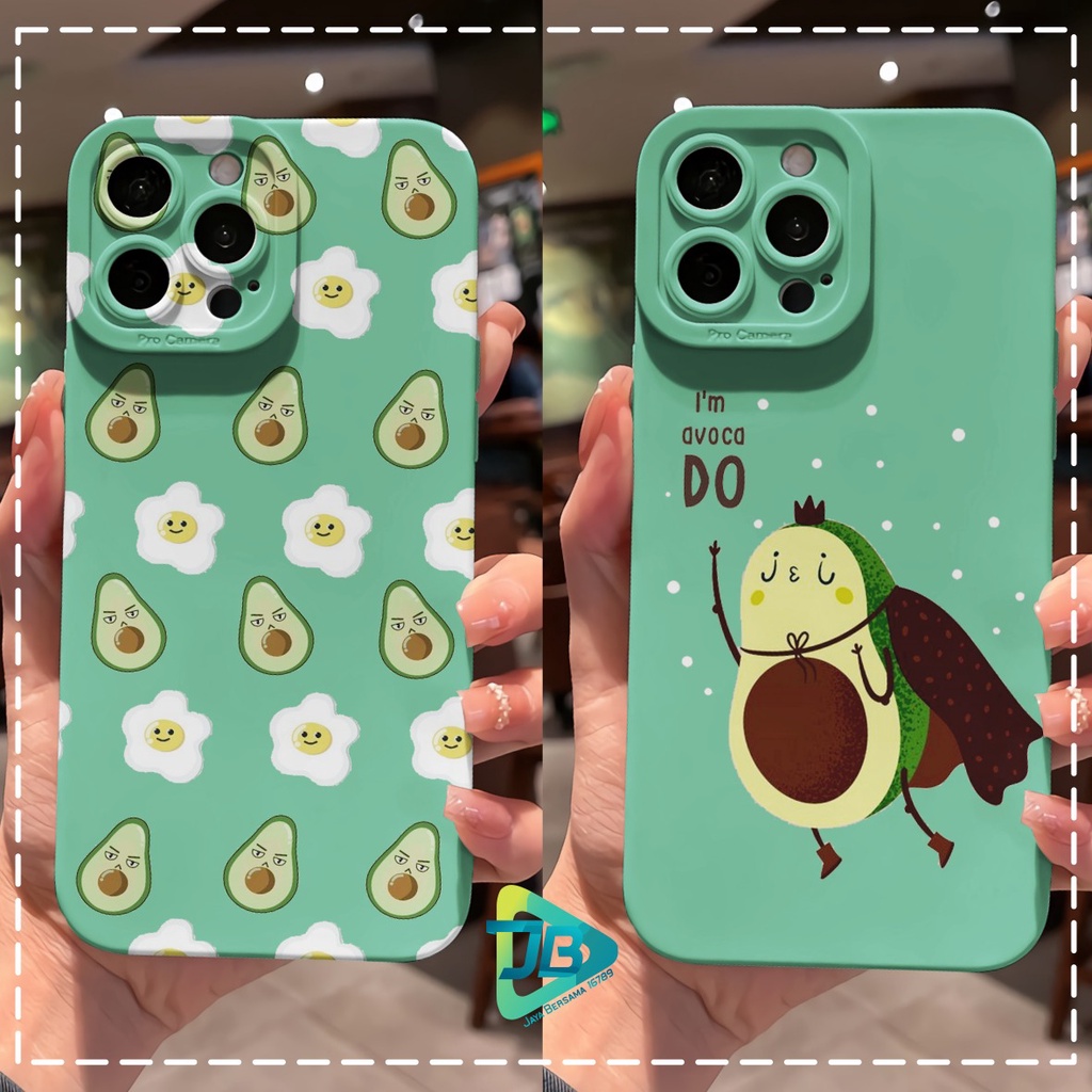 CUSTOM CASE SOFTCASE SILIKON PROCAMERA AVOCADO CUSTOM INFINIX SMART 4 5 6 PLUS HOT 8 9 10 10S 11 12 12I PLAY NOTE 8 10 11 12 PRO JB6335