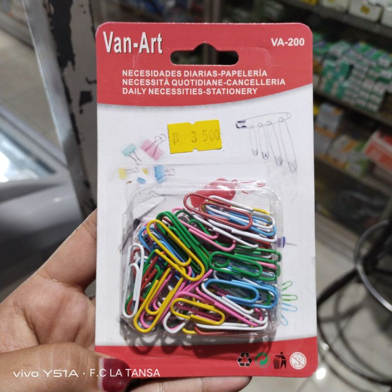 

Paper Clip warna Van Art/ Push pin warna/ push pin transparan