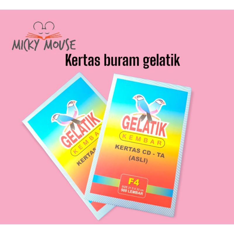 

1 rim kertas buram gelatik 500 lembar