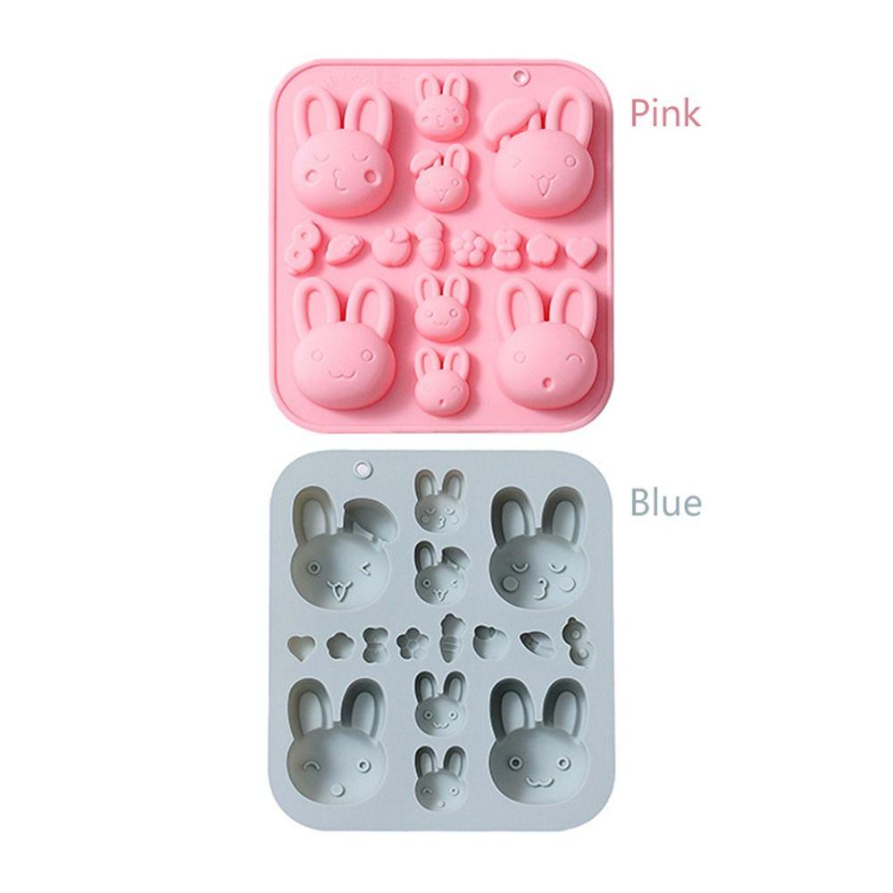 Solighter Easter Silicone Mold Cetakan Sabun Jelly Dekorasi Liburan Cetakan Kue Coklat