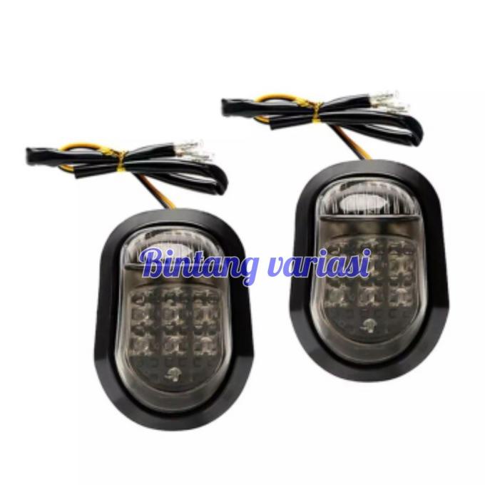 {BISA COD] ASLI Lampu Sein Tempel Oval Besar - Sen Tempel Oval Besar - Sein Led Oval TERLARIS TERPER