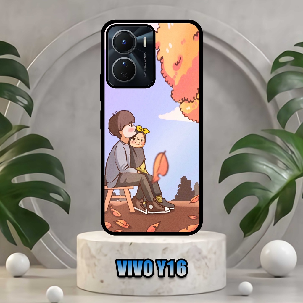 (SV91) Case  Kilau Vivo Y16  | Casing Hp Vivo | Pelindung Smartphone | Motif Couple