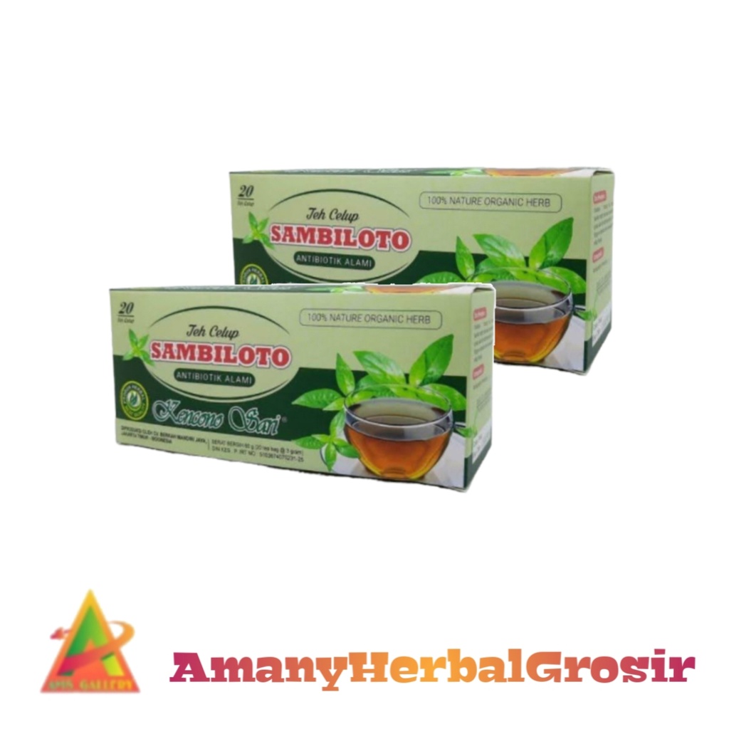 

Teh Celup Sambiloto AntiBiotik Alami Kencono Sari Asli Original