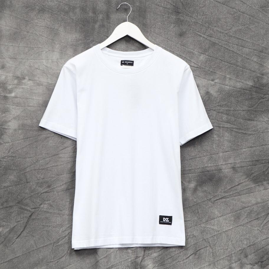 MZM.22De22ᴵ ▫ Dzargo Kaos Polos Pria Cotton Combed Premium Putih (baju, dll)