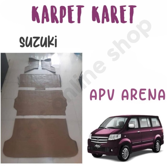 Karpet Karet Lantai Apv Arena Hitam Coklat Mobil