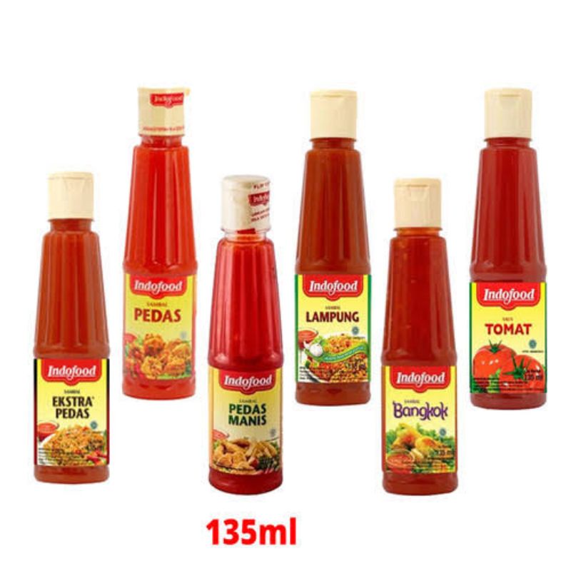 

SAMBAL INDOFOOD EXTRA PEDAS / SAOS TOMAT INDOFOOD 135 ML