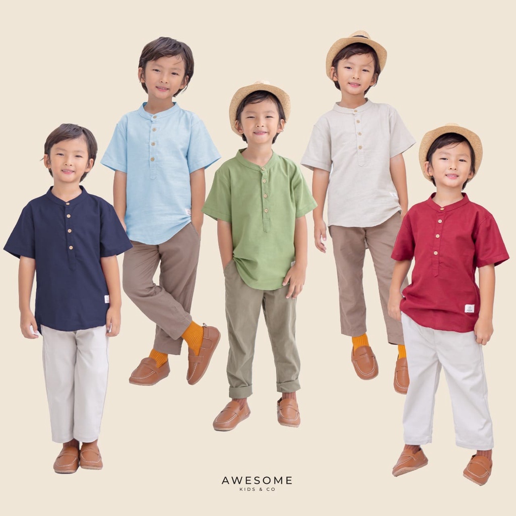 2023 Kemeja Koko ALMAIR anak dan remaja by awesome kids | DUO KRUCILS