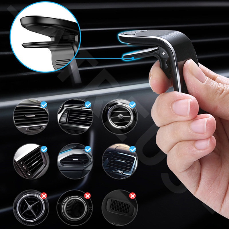 Hyundai Braket Magnet Mobil Navigasi Ponsel Braket Anti Slip Cocok Untuk Getz Aksen Atoz i20 Trajet H1 i10 Kona Santa Fe Car Phone Holder Smartphone Stand