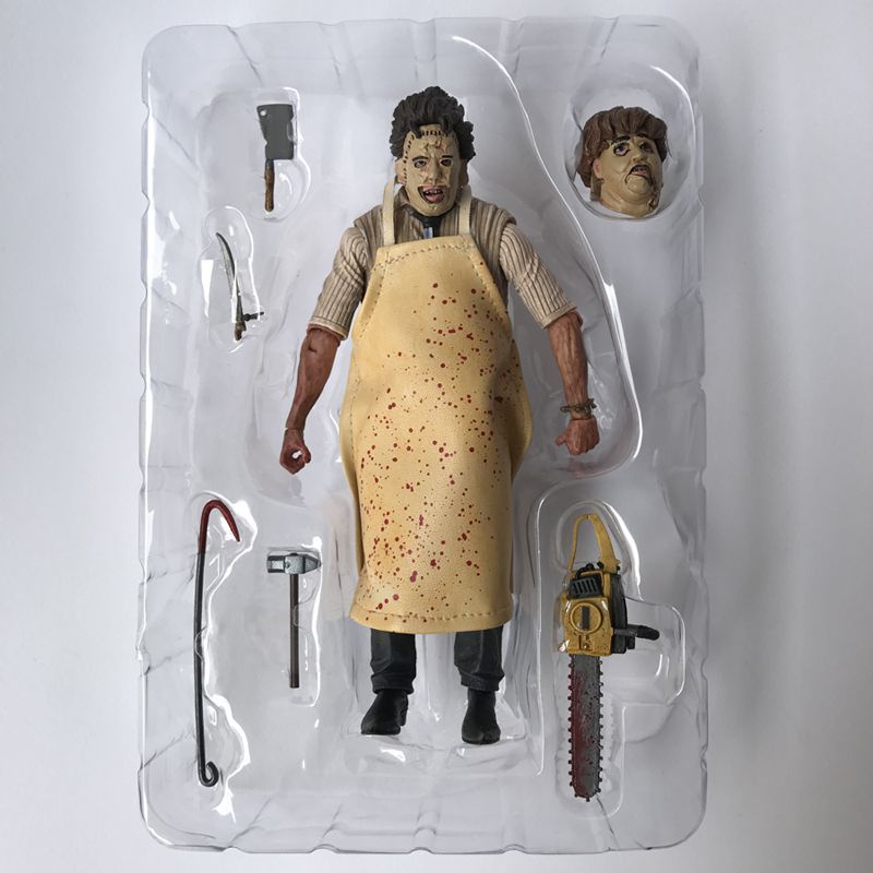 Model Boneka Massacre Texas Chainsaw 7in Mainan Figure Action 40th Anniversary Movie