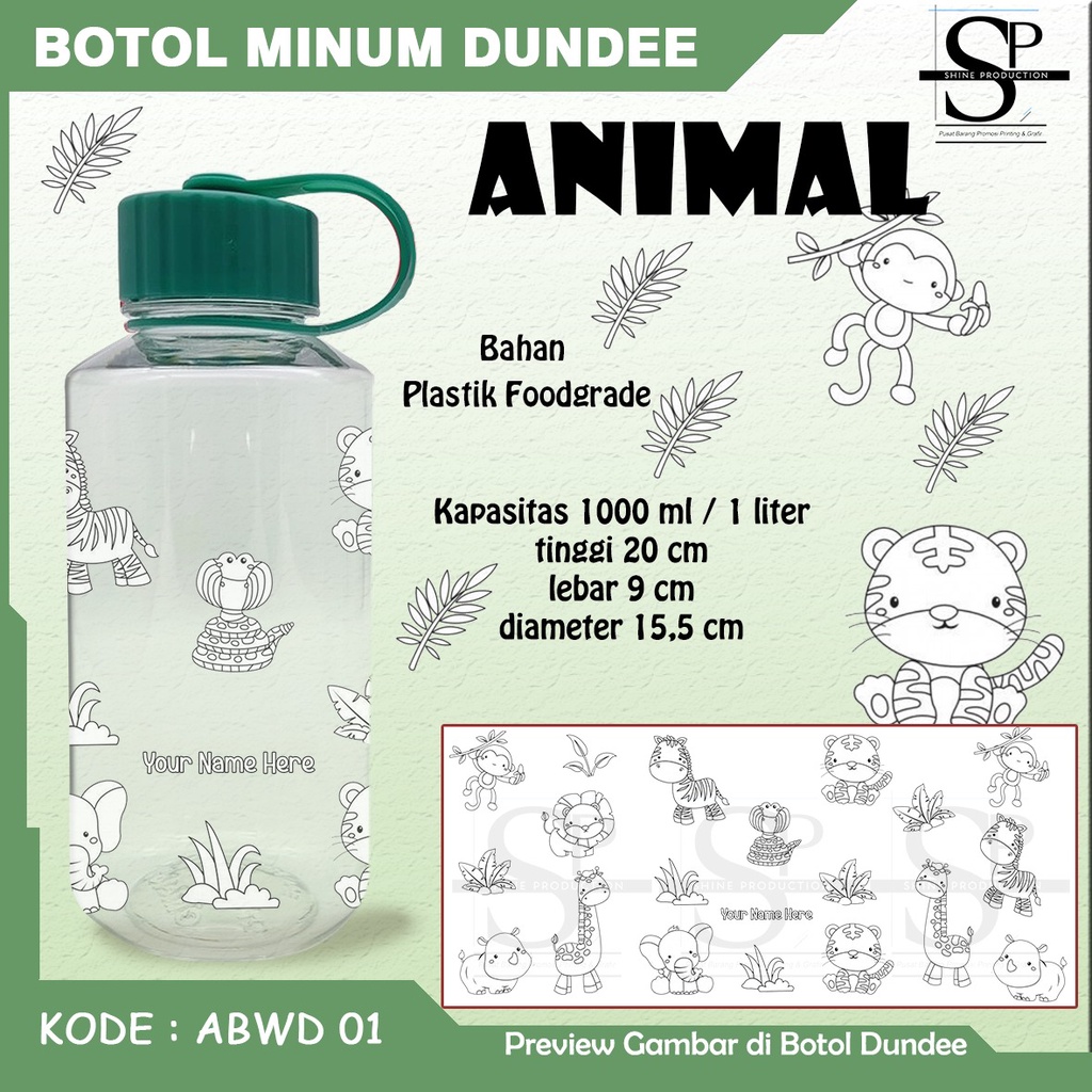 Botol Minum Anak 1 Liter Tumbler Anak Custom Nama