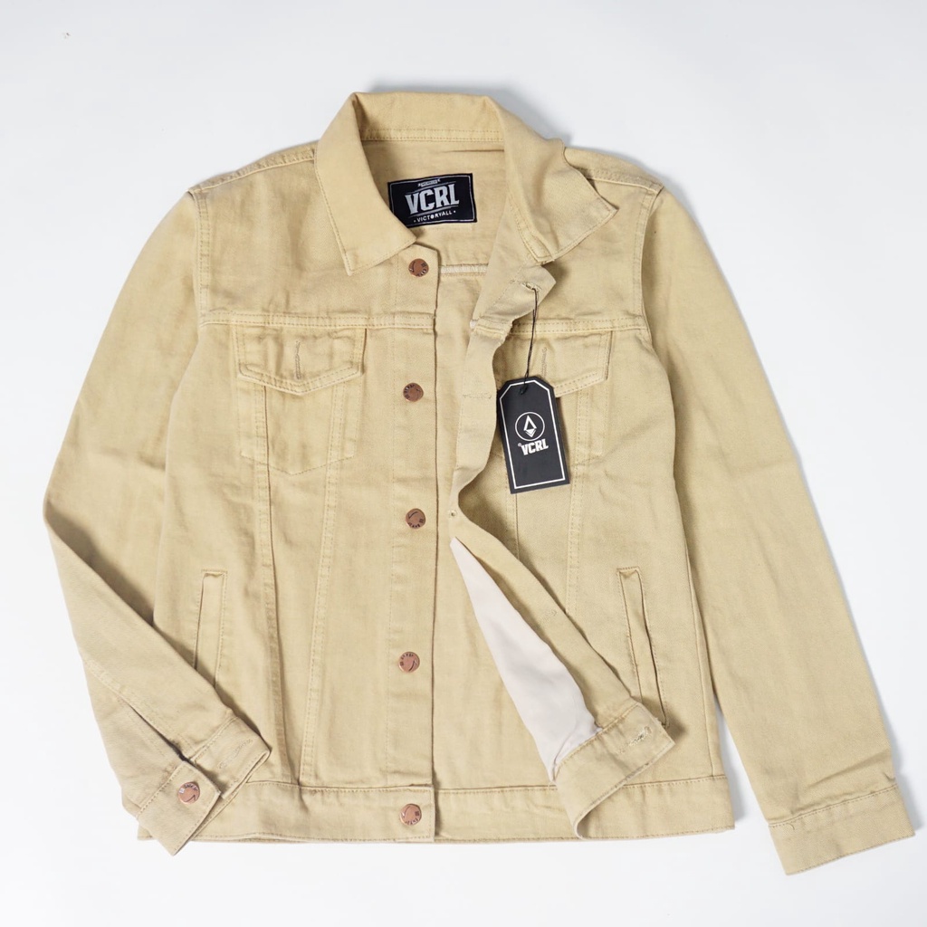 VCRL - Denim Jacket /Jaket Jeans Pria Khaky Oversize Tebal